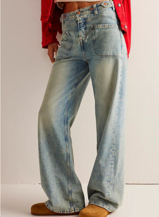 The Most Comfortable Washed Wide Leg Jeans with Pockets Ever